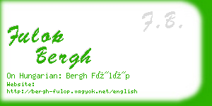 fulop bergh business card